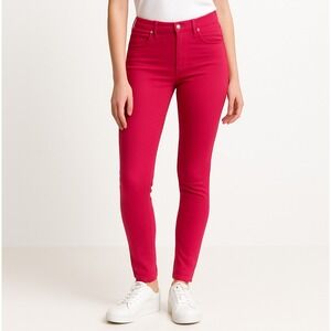 ZARA Women's Fuchsia‎ Skinny Pants Size 4 Slim Fit Stretch Casual Denim Style